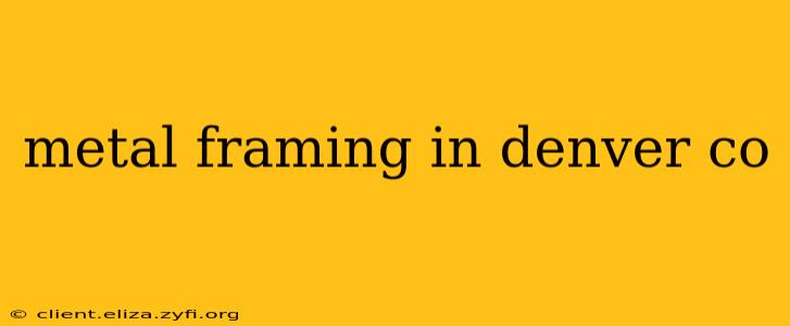 metal framing in denver co