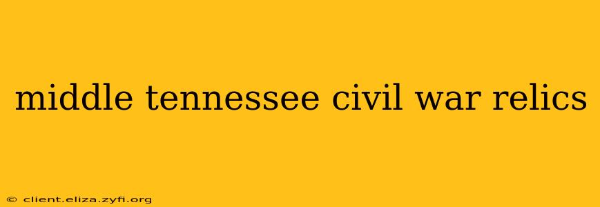 middle tennessee civil war relics