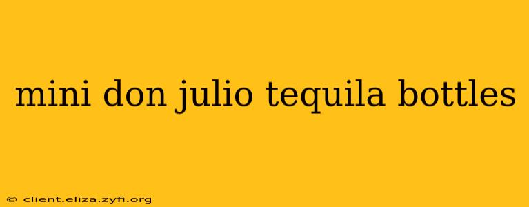 mini don julio tequila bottles