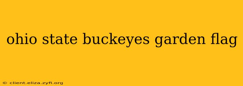 ohio state buckeyes garden flag
