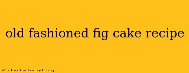 old fashioned fig cake recipe