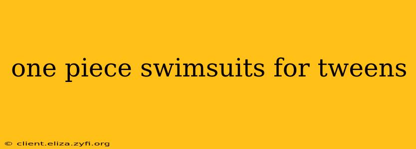 one piece swimsuits for tweens
