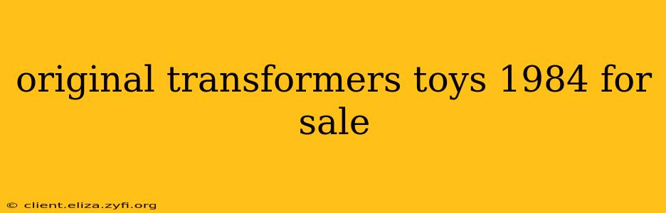 original transformers toys 1984 for sale