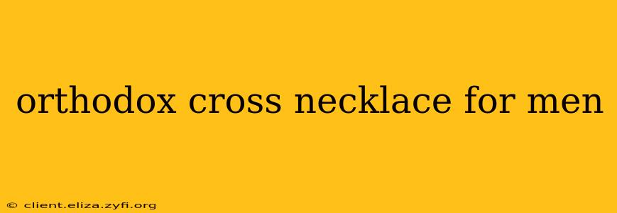 orthodox cross necklace for men
