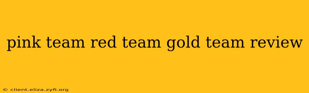 pink team red team gold team review