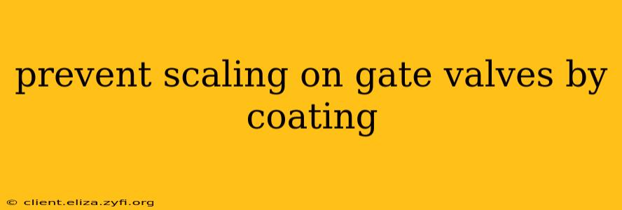 prevent scaling on gate valves by coating