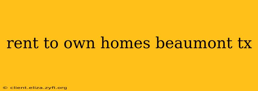 rent to own homes beaumont tx
