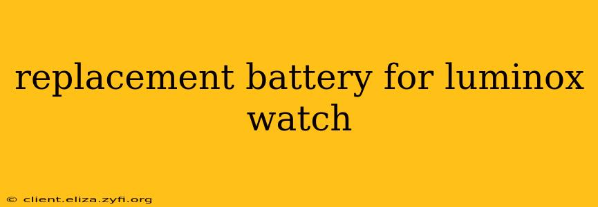 replacement battery for luminox watch