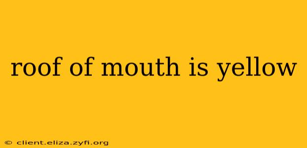 roof of mouth is yellow