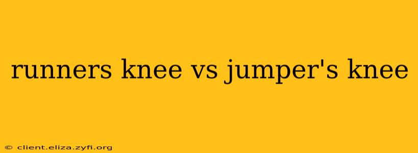 runners knee vs jumper's knee