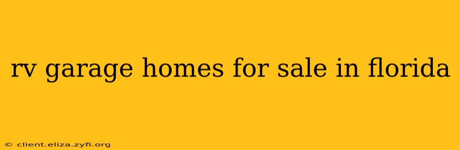 rv garage homes for sale in florida
