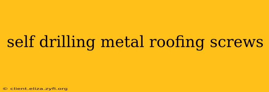 self drilling metal roofing screws