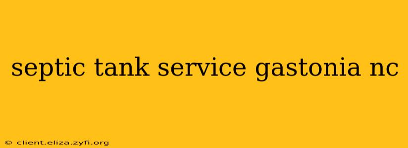 septic tank service gastonia nc