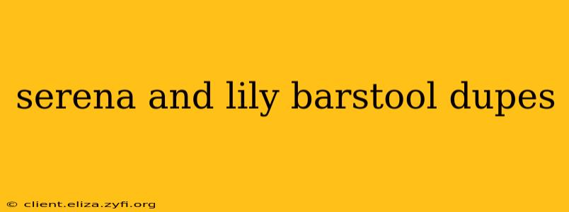 serena and lily barstool dupes