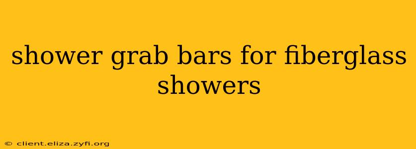 shower grab bars for fiberglass showers