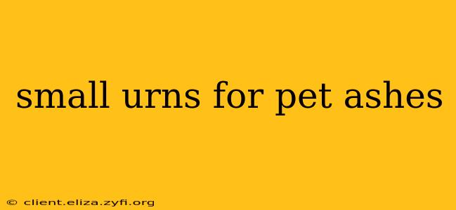 small urns for pet ashes