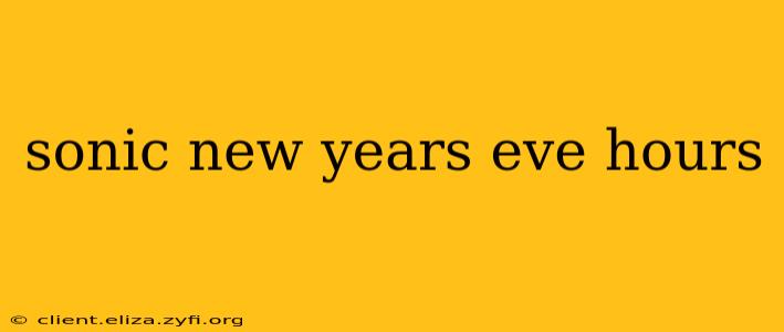 sonic new years eve hours