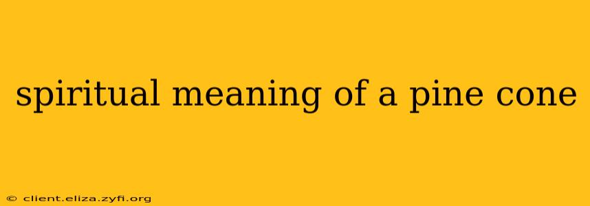 spiritual meaning of a pine cone