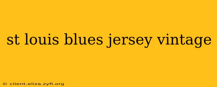 st louis blues jersey vintage
