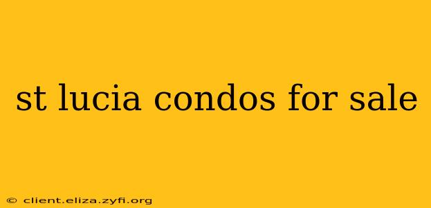 st lucia condos for sale