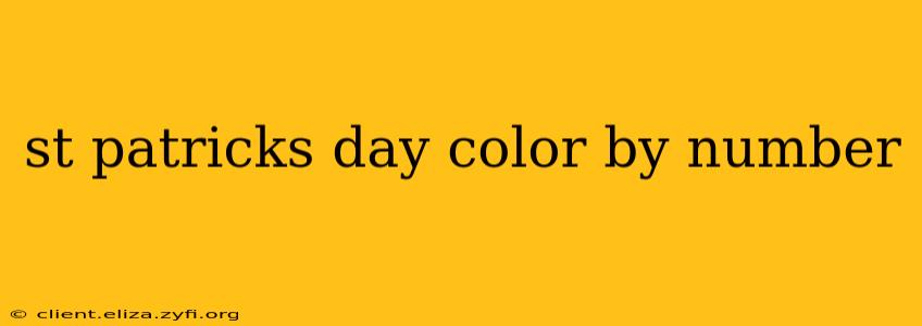 st patricks day color by number