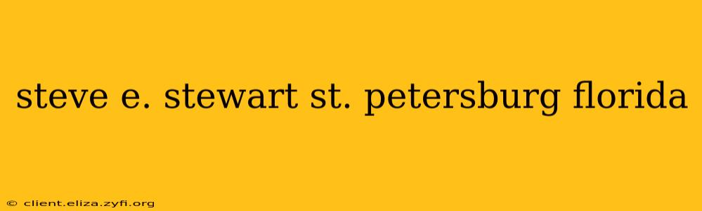 steve e. stewart st. petersburg florida