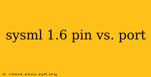 sysml 1.6 pin vs. port