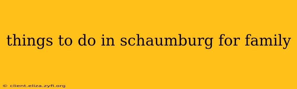 things to do in schaumburg for family