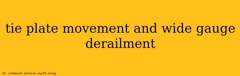 tie plate movement and wide gauge derailment