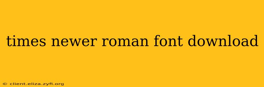 times newer roman font download