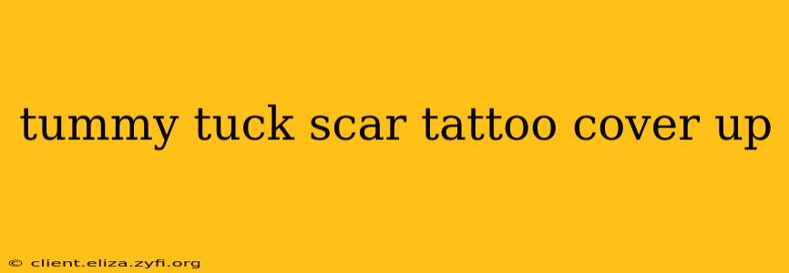 tummy tuck scar tattoo cover up