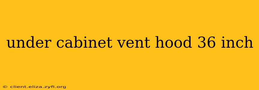 under cabinet vent hood 36 inch
