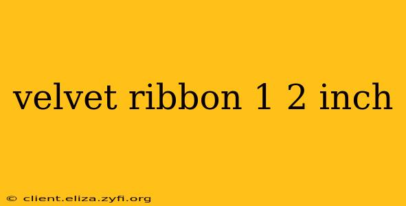 velvet ribbon 1 2 inch
