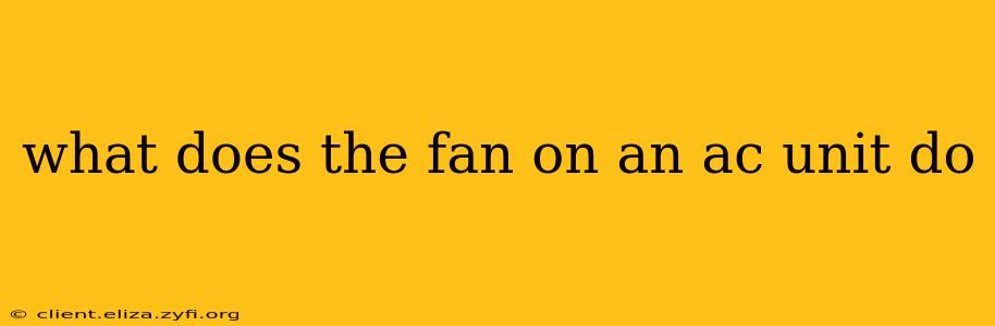 what does the fan on an ac unit do