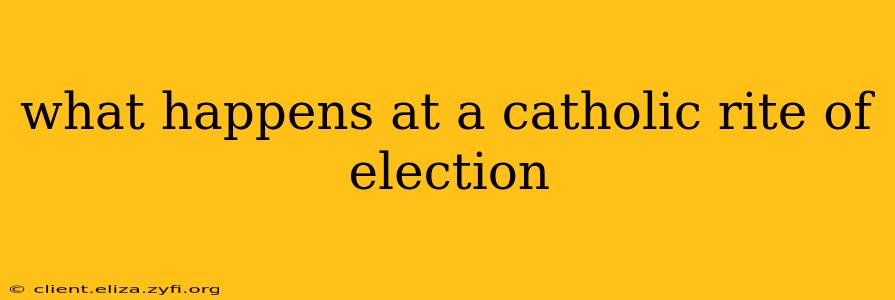 what happens at a catholic rite of election