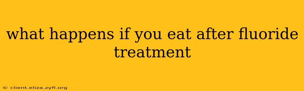 what happens if you eat after fluoride treatment