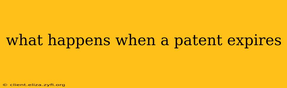 what happens when a patent expires