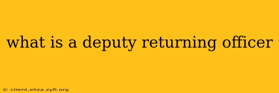 what is a deputy returning officer