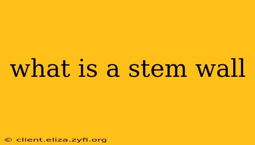 what is a stem wall