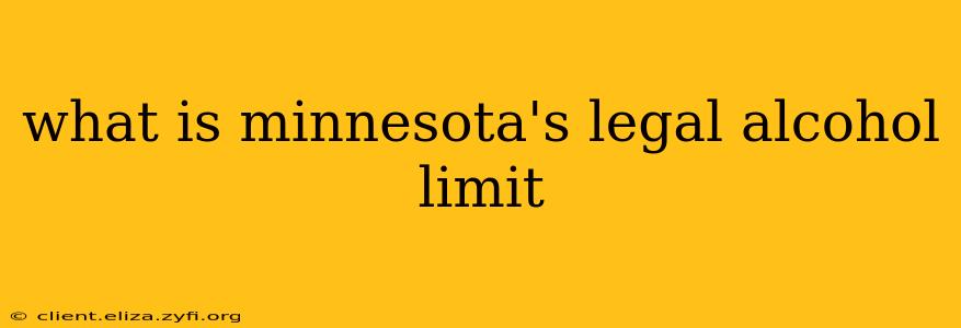 what is minnesota's legal alcohol limit