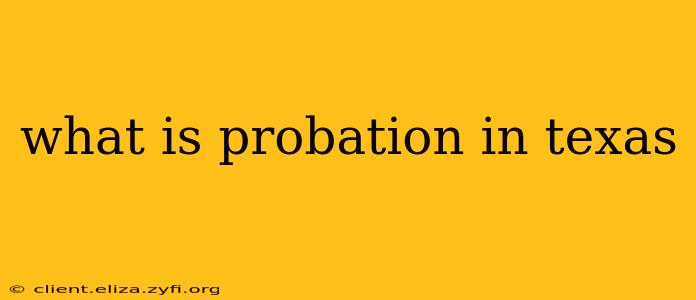 what is probation in texas
