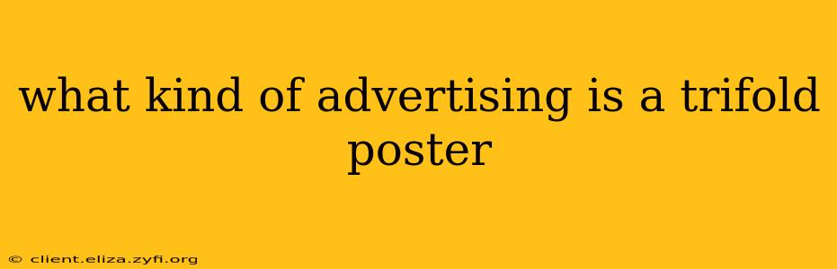 what kind of advertising is a trifold poster