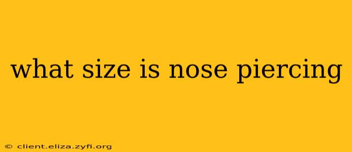 what size is nose piercing