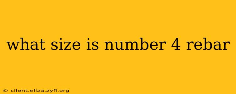 what size is number 4 rebar