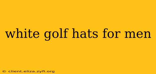 white golf hats for men
