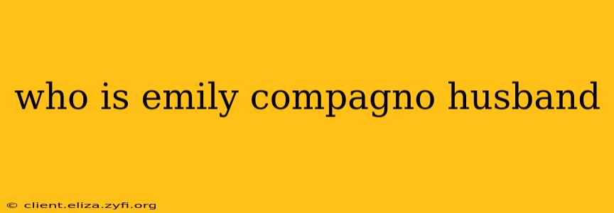 who is emily compagno husband