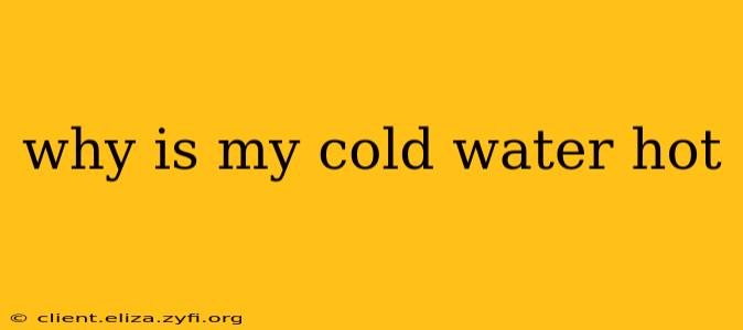 why is my cold water hot