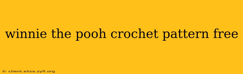 winnie the pooh crochet pattern free