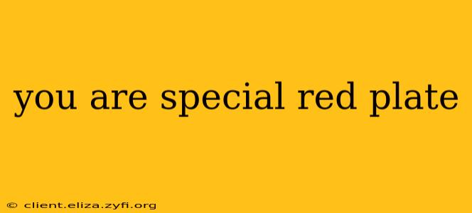 you are special red plate