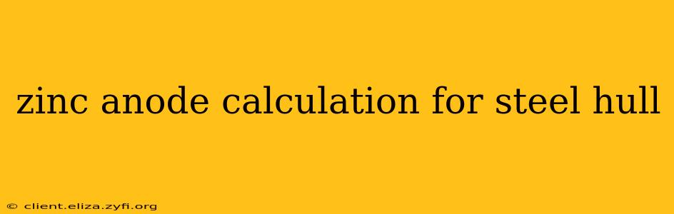 zinc anode calculation for steel hull